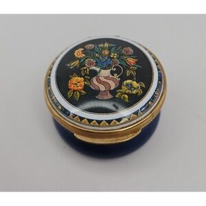 Vintage Alastor Enamels Moments Memories Clock Inside Trinket Box Made England
